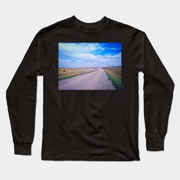 Canadian Prairies near Pincher Creek, Alberta, Canada Long Sleeve T-Shirt by Nalidsa